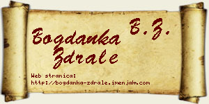 Bogdanka Ždrale vizit kartica